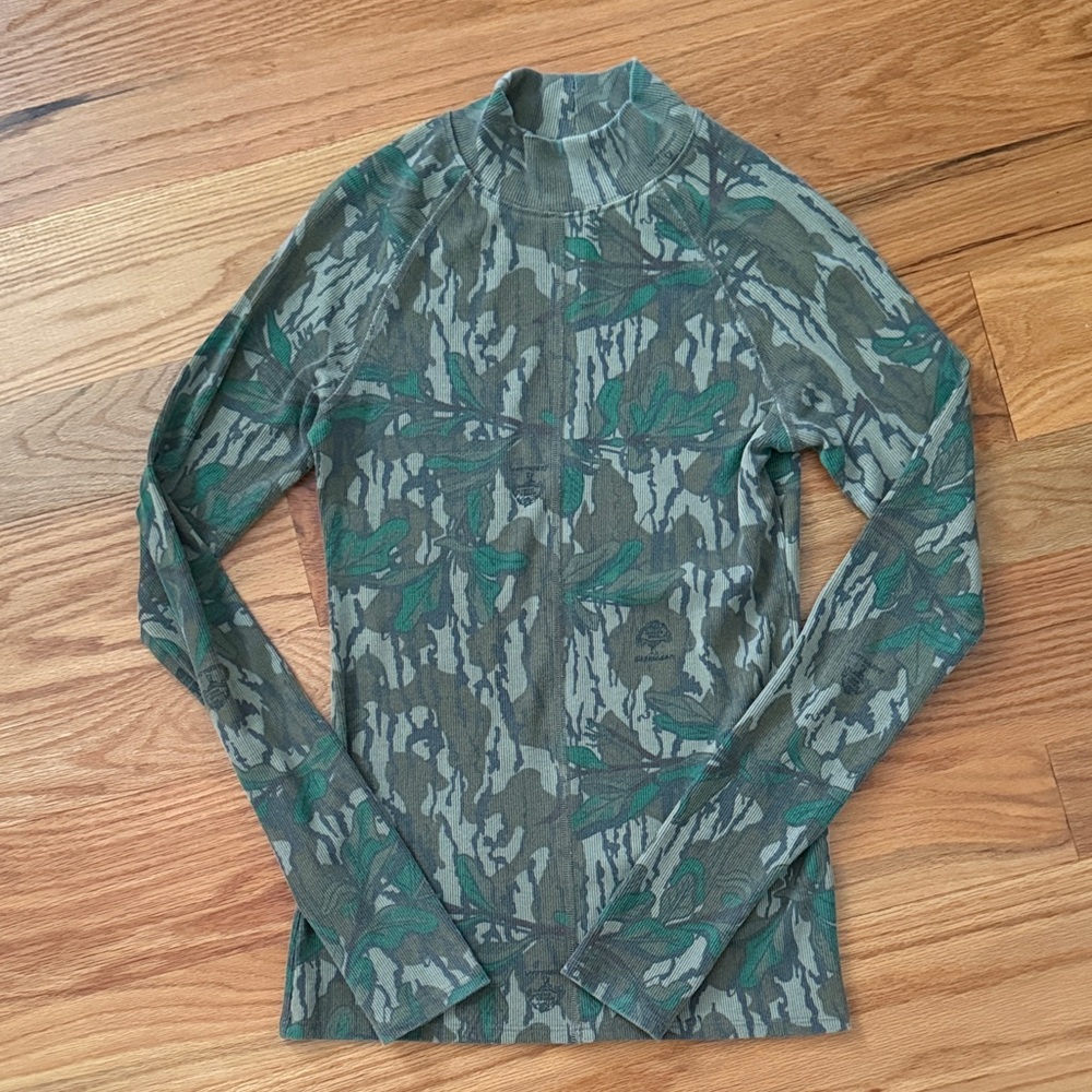 Tribe Kelley Camo Ribbed Mock Neck